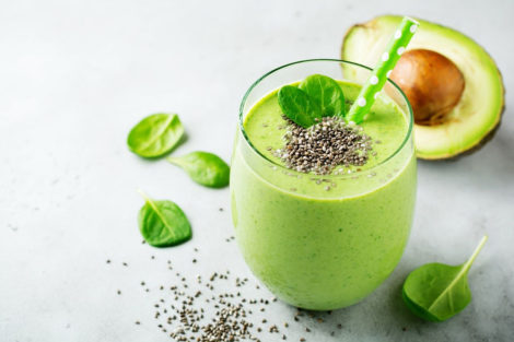 This Avocado Spinach Smoothie is the perfect recipe to get your fruit and veggies in
