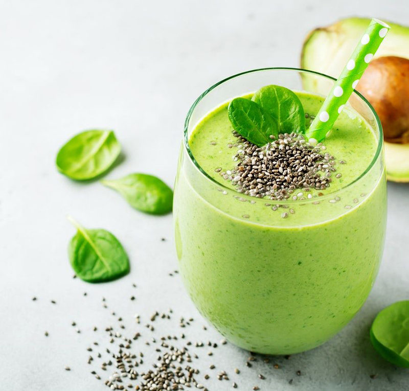 This Avocado Spinach Smoothie is the perfect recipe to get your fruit and veggies in