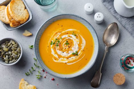 It's getting cold outside! There is nothing better than a piping hot creamy butternut squash soup on a cold fall night